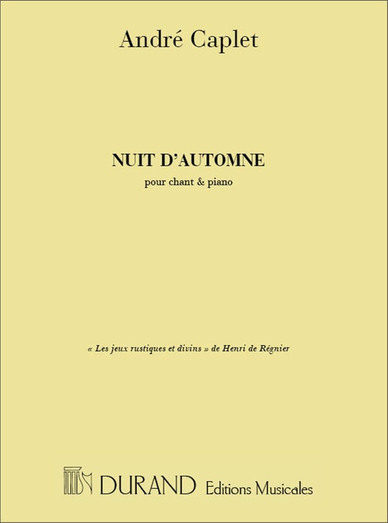 Nuit D'Automne Mezzo-Piano (Henri De Regnier